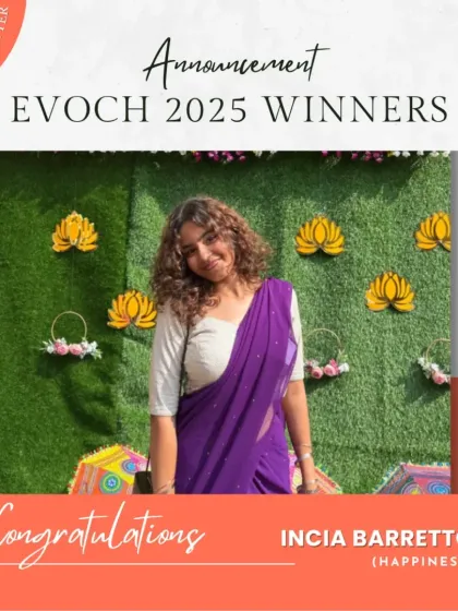 Announcing the EVOCH Award winner for Happiness from Mumbai.