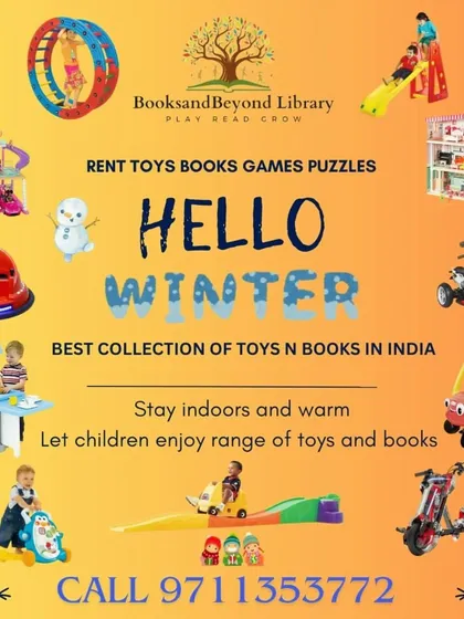 Hello Winter! Keep your little ones warm and happily engaged indoors with our fantastic collection of toys and books. This image highlights some of our winter favorites, from bumper cars to kitchen sets, perfect for cozy creative play.