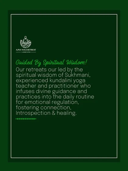 Our retreats are guided by my spiritual wisdom as an experienced Kundalini yoga teacher. I infuse divine guidance and ancient practices into the daily routine to foster emotional regulation and healing.