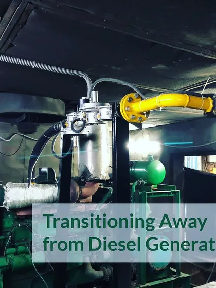 Diesel generators are becoming a thing of the past. This image represents the necessary transition to cleaner, cheaper, and more efficient fuel options. My services are designed to make this shift seamless for your operations.
