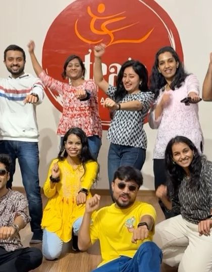 Another happy group from my tour. The matching poses show the sense of community we build.