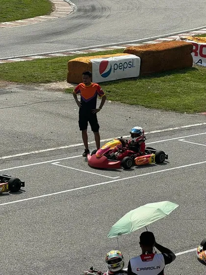 Our Micro driver on the grid, ready for his debut in the Asia Max Trophy.