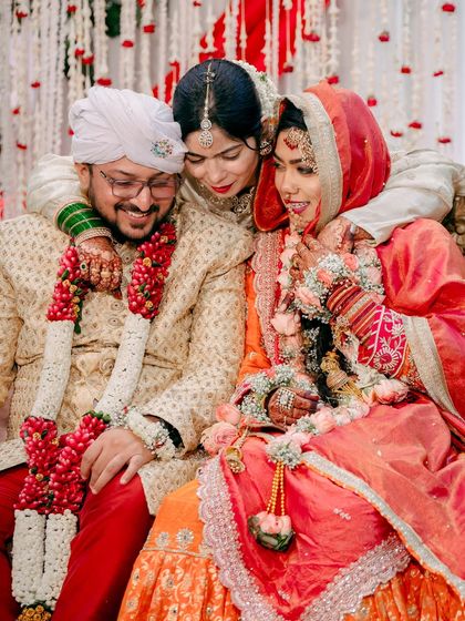 A heartwarming photo of the couple with a family member. I always look for these moments of connection that show the importance of family on the wedding day.