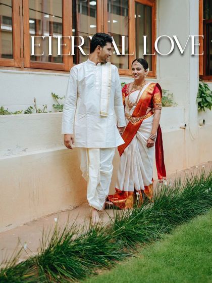 A quiet, candid moment of the couple walking together. The simple composition and natural interaction make for a beautiful, storytelling image.