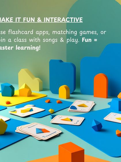 Make it fun. Use flashcard apps, matching games, songs, and play to make learning interactive. When kids are having fun, they learn faster.