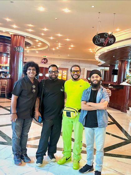 See you guys today at the India Festival in Dubai. Pictured here with the band before the show.