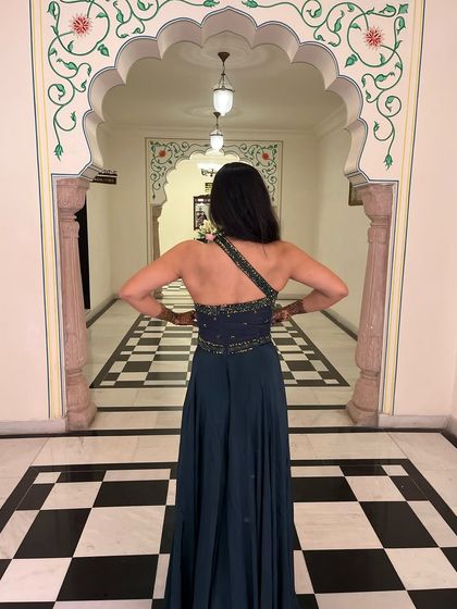 A back pose in my ethnic wear. Fitness is a part of my identity that I carry with me everywhere.