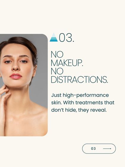 We believe in treatments that don't hide, they reveal. Our goal is to give you high-performance skin that is healthy and radiant on its own, without makeup or distractions.