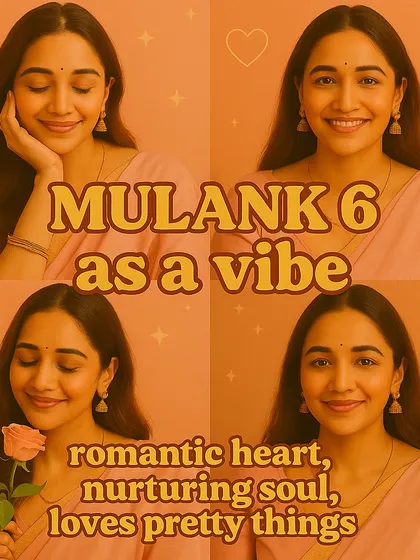 Mulank 6 is the vibe of a romantic heart and a nurturing soul who loves all things beautiful. A reading for this number delves into your capacity for love, family, and harmony.