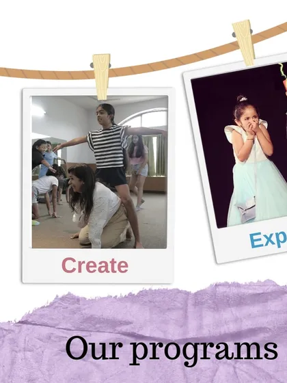 Explore, Create, Express. A visual overview of our programs and the journey we take children on.