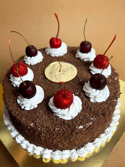 Introducing my Memory Lane Black Forest cake. It's my modern version of the classic Indian bakery favorite, made with the best seasonal cherries. It's pure nostalgia in every bite.