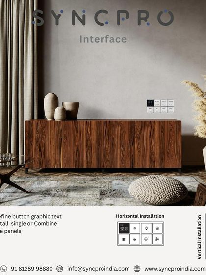 Our keypads offer flexible installation to suit your interior layout. They can be installed as single panels or combined to create a larger control hub, either horizontally or vertically, with user-defined button text.
