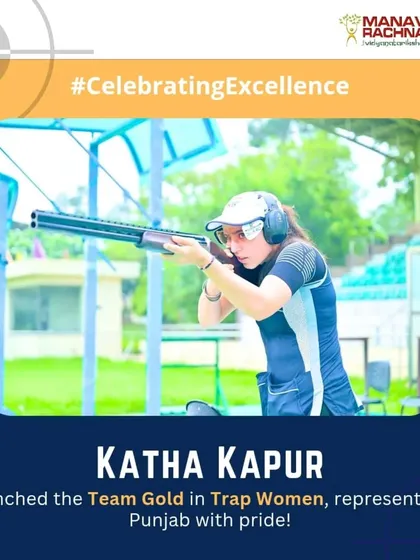 Celebrating the success of our shooters at the 67th National Shooting Championships. Katha Kapur is seen here in action, on her way to winning a Team Gold in Trap Women.