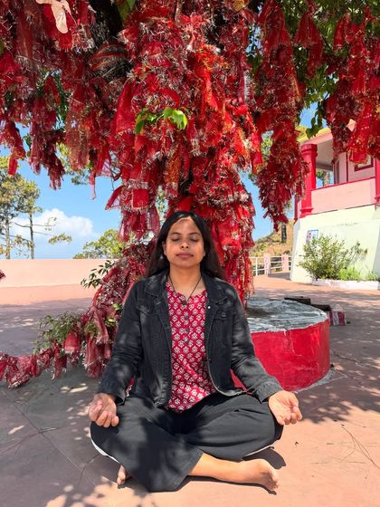 A magical place: Kasar Devi. Meditating under the wish tree in this high-energy spot in Uttarakhand.