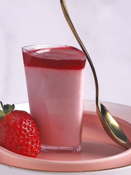 Whisking up some magic with my limited-time strawberry mousse. Sweetness is best enjoyed when fresh strawberries are in season.