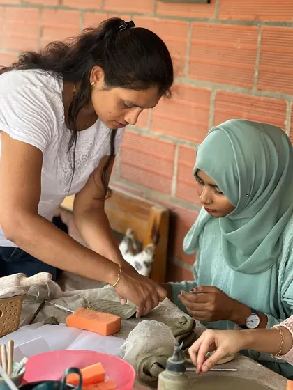 I believe in guiding every person with love and attention. Here I am helping a member of the Sugarfit team during a corporate wellness activity. No experience is needed, I am here to help you at every step.