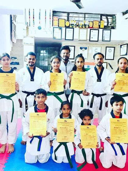 Our team after a successful belt test program for green and high-green belts. It's a proud day for both the students and the coaches.