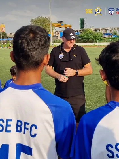A candid shot of our players listening intently to Jason Withe. These moments of learning from experienced professionals are crucial for their development.