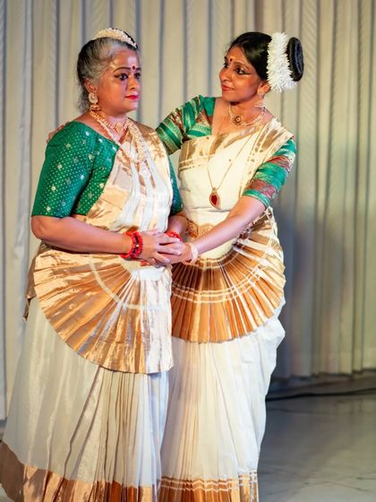 A tender moment between two characters in "Uthara," highlighting the deep emotional storytelling in our experimental work.