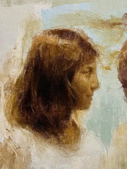 A profile view of one of the girls from "Choice of Living."