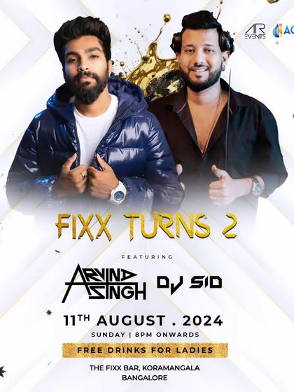 The flyer for the 2nd anniversary of The Fixx, where I played a special set to celebrate the occasion.