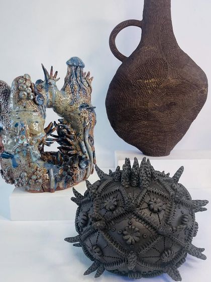 These intricate, ocean-inspired sculptures are by Neeti, a ceramic artist and certified diver. Her work is a beautiful reflection of her connection to marine life.