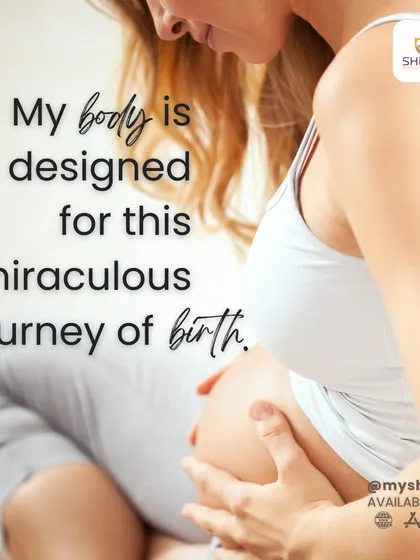 This affirmation, "My body is designed for this miraculous journey of birth," is a powerful reminder of your innate strength. I encourage all expectant mothers to embrace their body's wisdom.
