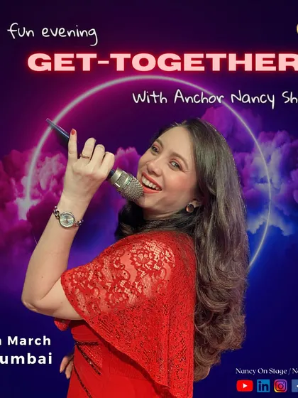 An evening of laughter and insight where every moment is anchored in joy. A poster for another fun get-together event in Mumbai.