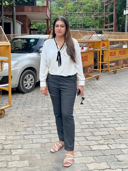 A lawyer who knows when and how to fight is the one who will get you justice. Pictured here outside Saket Court.