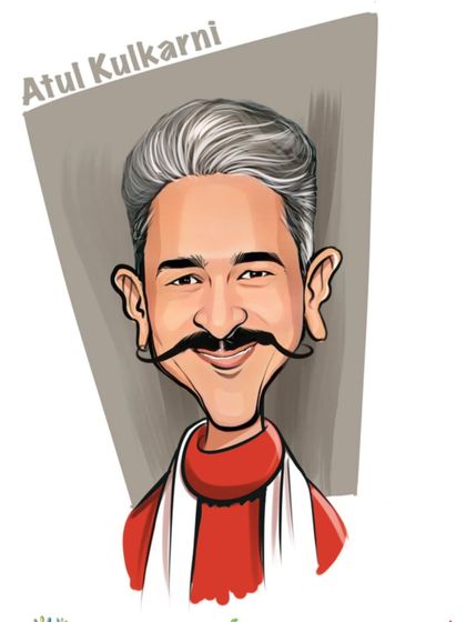 A small gift from me to the versatile and acclaimed actor, Atul Kulkarni, during the Orange City Literature Festival.