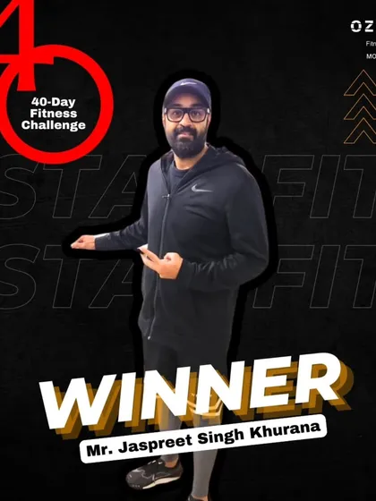 We also celebrate Mr. Jaspreet Singh Khurana, a winner in our 40-Day Fitness Challenge. His journey is a testament to the power of consistency and pushing past your perceived limits.