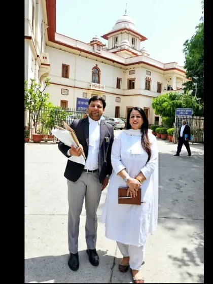 With a colleague outside the Family Court at Patiala House District Court. My practice extends across various courts in the NCR to represent clients wherever they need me.