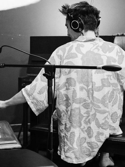 Jacob playing the glockenspiel during our session. His ability to pick up any instrument and create something beautiful is endlessly inspiring.