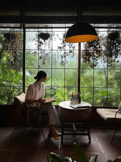 A quiet moment in July, watching the rain. Sometimes the best ideas come from these peaceful, reflective moments.