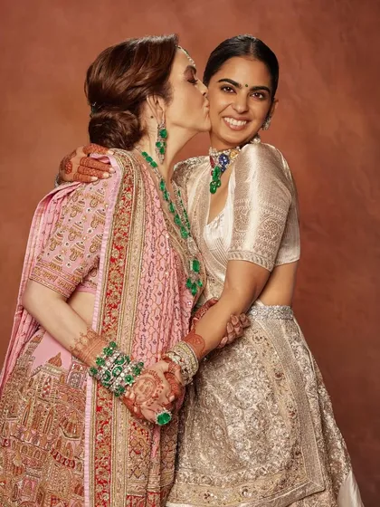 A heartwarming moment between Nita and Isha Ambani. It’s a privilege to style clients for such personal family occasions, creating looks that will be cherished in memories and photographs for years to come.