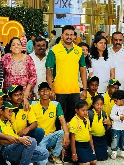Our U-16 team with their parents and coaches at the airport, ready to depart for their Sri Lanka tour. We value the support of our players' families.