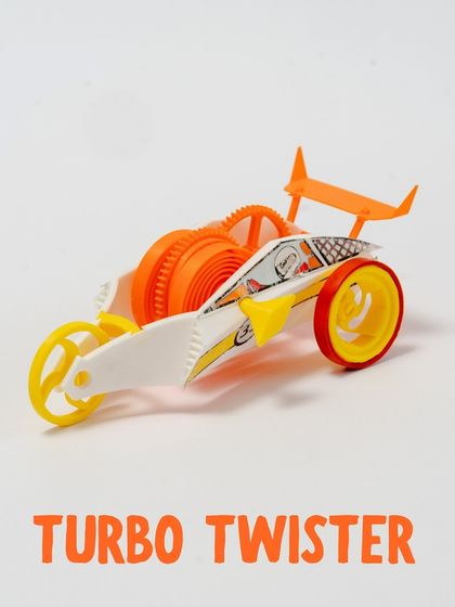 Get ready to race with the Turbo Twister. This wind-up car teaches kids about gears, energy transfer, and mechanical motion.
