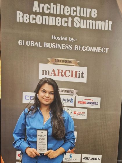 Posing with my award at the Architecture Reconnect Summit. I'm so grateful for these moments that celebrate the hard work and creativity that goes into architecture.