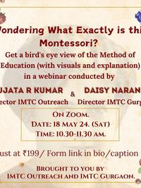 Introductory Montessori Workshops & Webinars