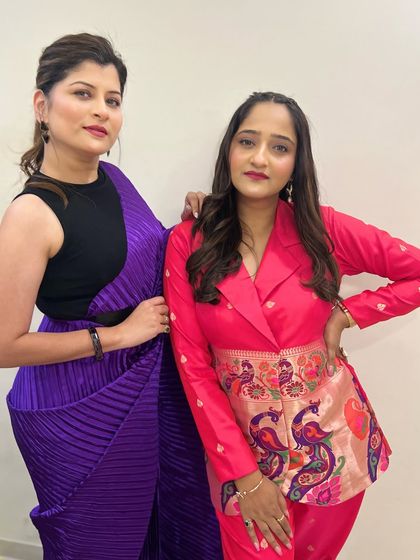 The talented duo, Savaniee and Aditi, at the 'Gulabi' premiere. I had the pleasure of doing the makeup for both these amazing artists for the event.