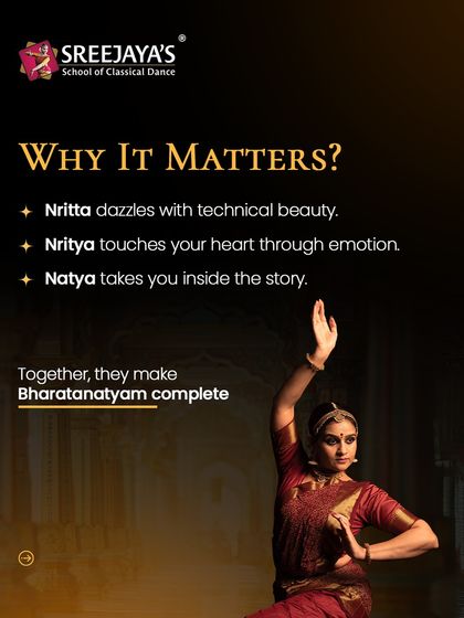 Why do the 3 Ns matter? Together, they make Bharatanatyam a complete art form, dazzling with technique, touching the heart with emotion, and immersing you in a story.