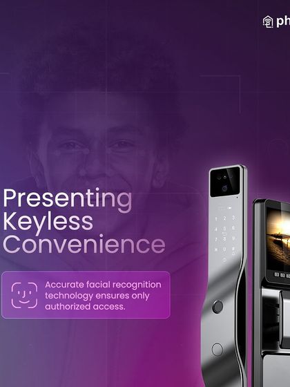I am presenting keyless convenience. My accurate facial recognition technology ensures that access is granted only to authorized users, blending security with effortless entry.