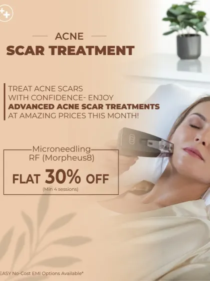 Treat acne scars with confidence. This month, enjoy amazing prices on our advanced acne scar treatments, including Microneedling RF (Morpheus8) to improve skin texture and tone.