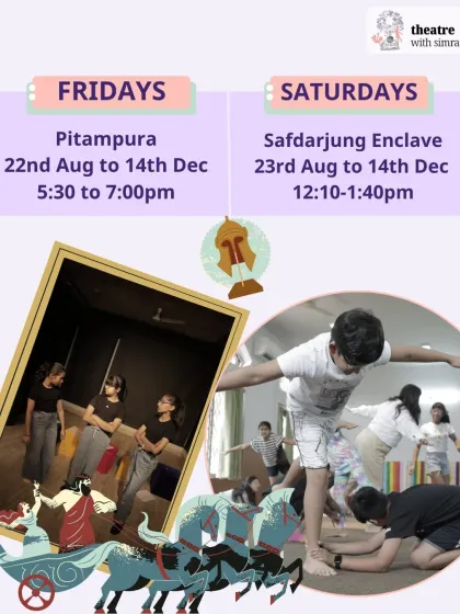 Announcing our scriptwriting adventure based on Greek mythology, with batches in Pitampura and Safdarjung Enclave for ages 11-15.