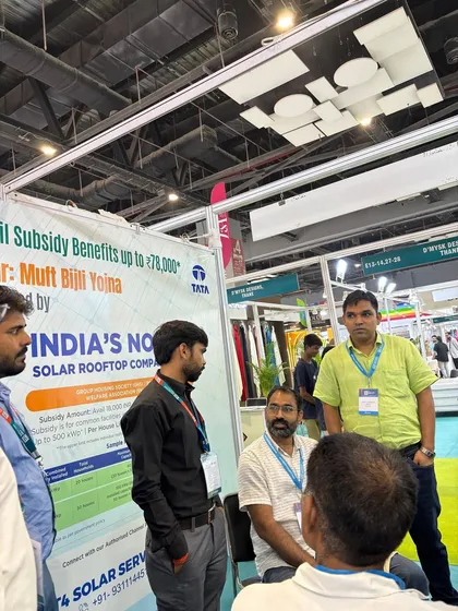 Our team engaging in a detailed discussion about solar power systems. We are proud to be a part of India's journey towards energy independence.