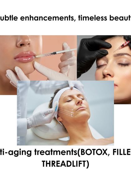 This collage shows the versatility of anti-aging treatments like Botox, fillers, and thread lifts. I use these tools to provide subtle enhancements that contribute to a timeless, refreshed beauty.