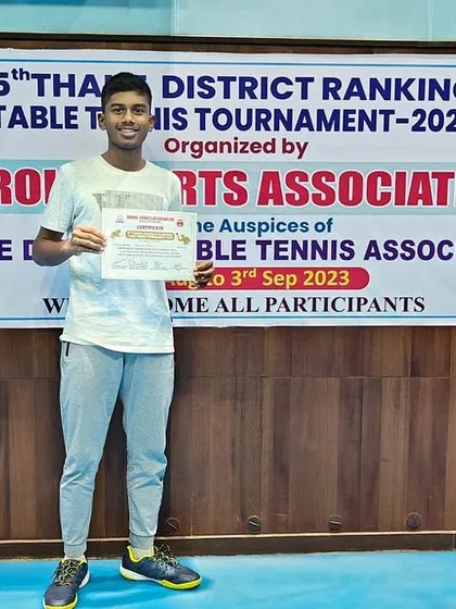 Yashwin Reddy after securing a bronze medal in the U-15 boys' event, a testament to the competitive level of our district tournaments.