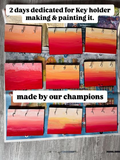 The beautiful key holders made and painted by our little champions. This two-day project taught them patience, attention to detail, and the satisfaction of completing a task.