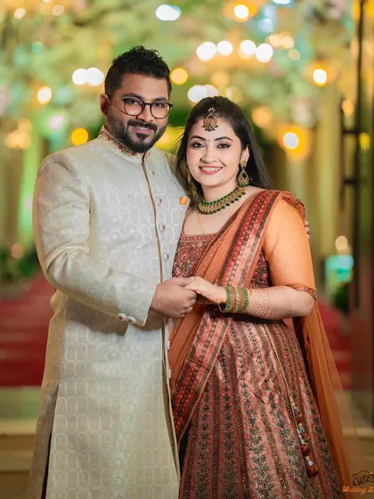A classic and happy portrait of the newly engaged couple. This is a timeless shot that captures the joy of the moment.