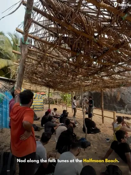 Nod along to folk tunes at Halfmoon Beach. We find the most authentic local experiences, like this impromptu music session under a thatched roof, to connect you with the soul of the place.